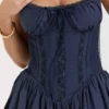Pietra French Navy Corset Mini Dress Pietra French Navy Corset Mini Dress