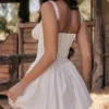 Pietra White Corset Mini Dress