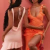 Pixie Flame Orange Ruffle Maxi Dress Pixie Flame Orange Ruffle Maxi Dress