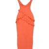 Pixie Flame Orange Ruffle Maxi Dress Pixie Flame Orange Ruffle Maxi Dress