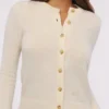 Poppie Ivory Wool + Cashmere Floral Embroidered Cardigan Poppie Ivory Wool + Cashmere Floral Embroidered Cardigan