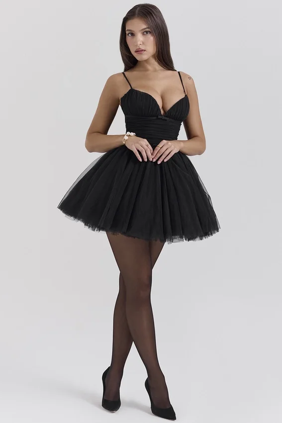 Princess Black Tulle Mini Dress Princess Black Tulle Mini Dress