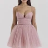 Princess French Rose Tulle Mini Dress Princess French Rose Tulle Mini Dress