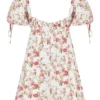 Princess Rose Print Mini Dress Princess Rose Print Mini Dress