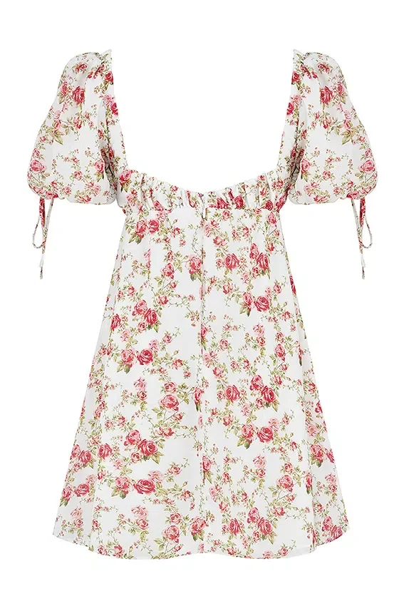 Princess Rose Print Mini Dress Princess Rose Print Mini Dress