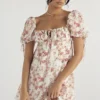 Princess Rose Print Mini Dress Princess Rose Print Mini Dress