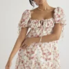Princess Rose Print Mini Dress Princess Rose Print Mini Dress