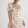 Princess Rose Print Mini Dress Princess Rose Print Mini Dress