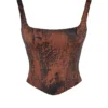 Rafa Antique Copper Satin Longline Corset Rafa Antique Copper Satin Longline Corset