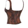 Rafa Antique Copper Satin Longline Corset Rafa Antique Copper Satin Longline Corset