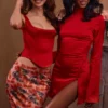 Rafa Scarlet Satin Longline Corset Rafa Scarlet Satin Longline Corset