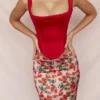Rafa Scarlet Satin Longline Corset Rafa Scarlet Satin Longline Corset