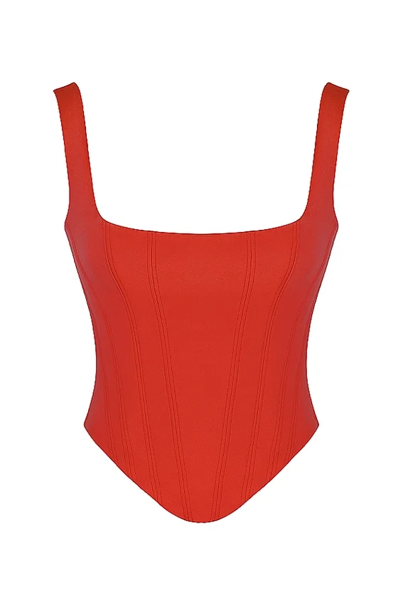 Rafa Scarlet Satin Longline Corset Rafa Scarlet Satin Longline Corset