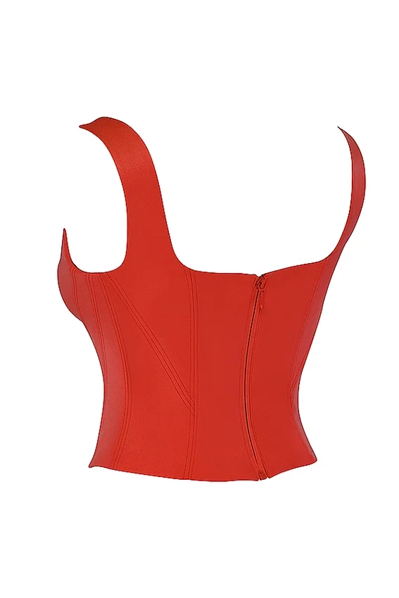 Rafa Scarlet Satin Longline Corset Rafa Scarlet Satin Longline Corset