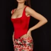 Rafa Scarlet Satin Longline Corset Rafa Scarlet Satin Longline Corset