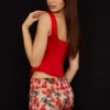 Rafa Scarlet Satin Longline Corset Rafa Scarlet Satin Longline Corset