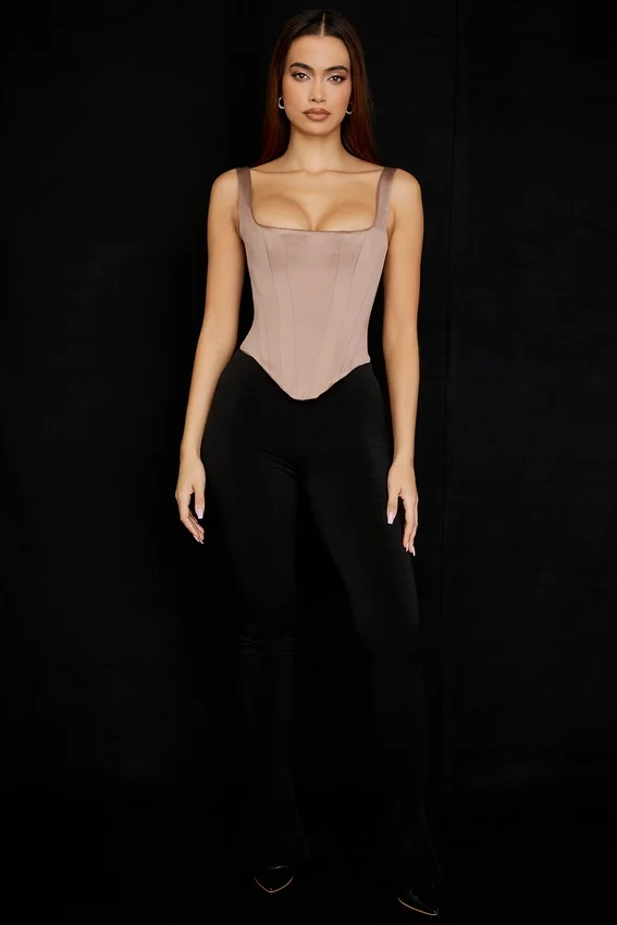 Rafa Stone Satin Longline Corset Rafa Stone Satin Longline Corset