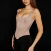 Rafa Stone Satin Longline Corset Rafa Stone Satin Longline Corset