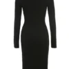 Raine Black Faux Fur Trim Dress Raine Black Faux Fur Trim Dress