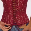 Rania Wine Lace Corset Top