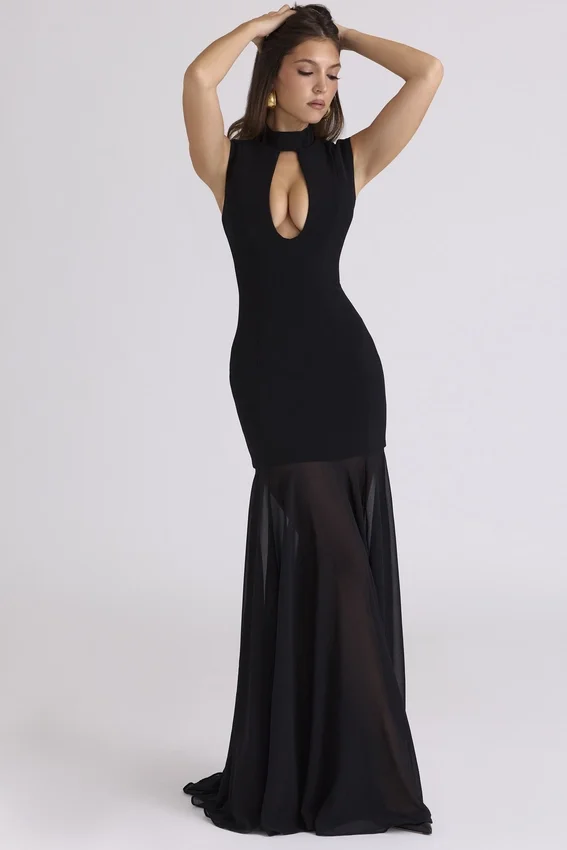 Raphaella Black Keyhole Maxi Dress Raphaella Black Keyhole Maxi Dress