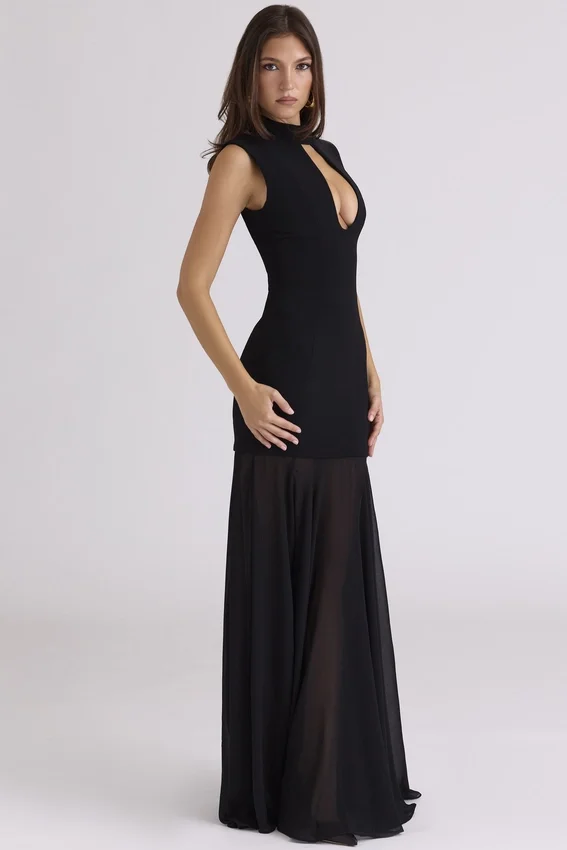 Raphaella Black Keyhole Maxi Dress Raphaella Black Keyhole Maxi Dress