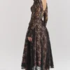 Raquel Black Lace Corset Midi Dress Raquel Black Lace Corset Midi Dress