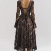 Raquel Black Lace Corset Midi Dress Raquel Black Lace Corset Midi Dress