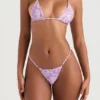 Ravello Violet Floral Thong Bikini Bottom Ravello Violet Floral Thong Bikini Bottom