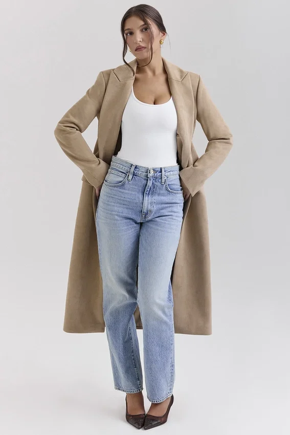 Remi Camel Single Breasted Long Coat Remi Camel Single Breasted Long Coat