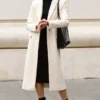 Remi Ivory Single Breasted Long Coat Remi Ivory Single Breasted Long Coat