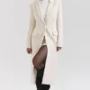 Remi Ivory Single Breasted Long Coat Remi Ivory Single Breasted Long Coat