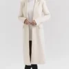 Remi Ivory Single Breasted Long Coat Remi Ivory Single Breasted Long Coat