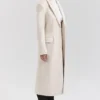 Remi Ivory Single Breasted Long Coat Remi Ivory Single Breasted Long Coat