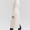 Remi Ivory Single Breasted Long Coat Remi Ivory Single Breasted Long Coat