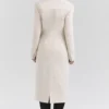 Remi Ivory Single Breasted Long Coat Remi Ivory Single Breasted Long Coat