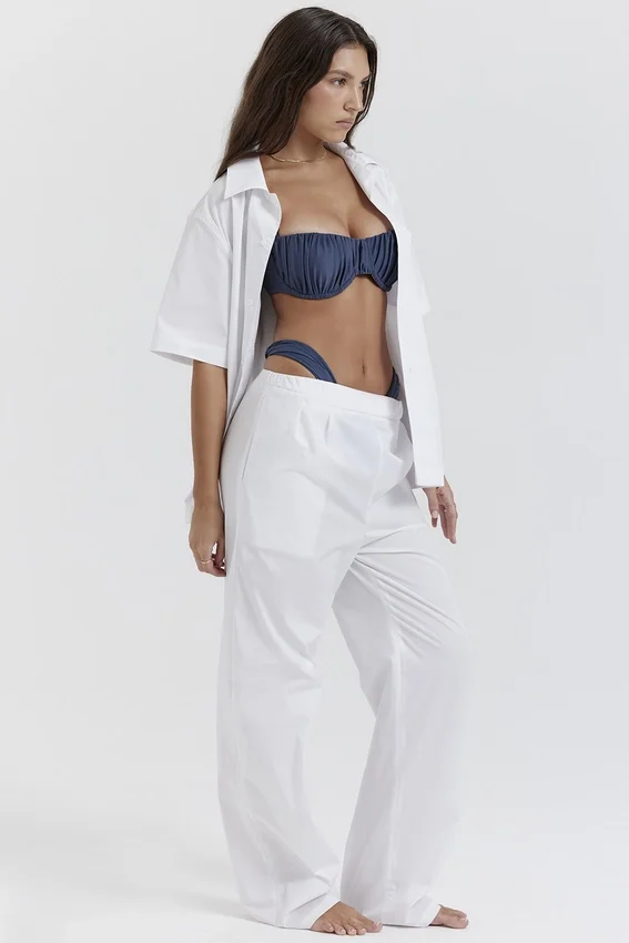 Reno White Relaxed Fit Trousers Reno White Relaxed Fit Trousers