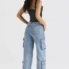Ria Blue Washed Utility Jeans