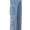 Ria Blue Washed Utility Jeans