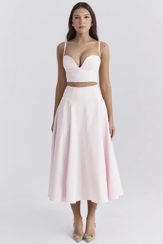 Pabla Ballerina Pink Cropped Bralette Top Pabla Ballerina Pink Cropped Bralette Top