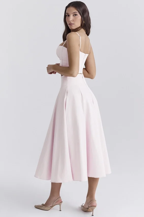 Rita Ballerina Pink A-Line Midi Skirt Rita Ballerina Pink A-Line Midi Skirt