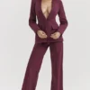 Rivi Wine Straight Leg Trousers