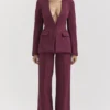 Rivi Wine Straight Leg Trousers
