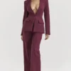 Rivi Wine Straight Leg Trousers