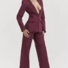 Rivi Wine Straight Leg Trousers