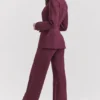 Rivi Wine Straight Leg Trousers