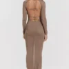 Roberta Tan Knit Midi Dress Roberta Tan Knit Midi Dress