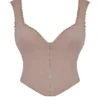 Robyn Mushroom Lace Trim Corset Robyn Mushroom Lace Trim Corset