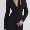 Roda Black Crepe Sculpting Mini Skirt