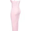 Romy Pink Mesh Bodycon Maxi Dress Romy Pink Mesh Bodycon Maxi Dress